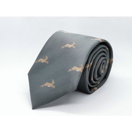 Kravata se zajícem, šedá
