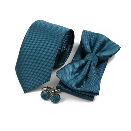 Paví zelený set s kravatou