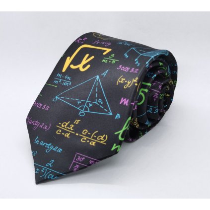 Kravata s matematickým motivem