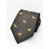 Kravata s jelenem hnědá