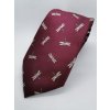 Kravata vínově červená s vážkou