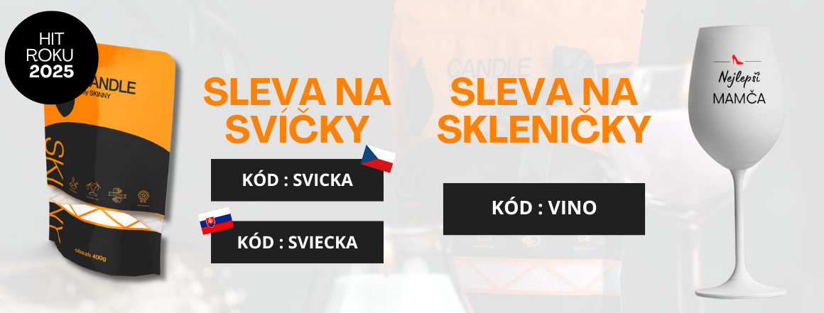 SLEVA SVÍČKY + SKLENIČKY