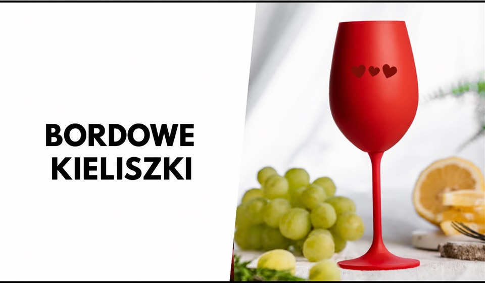 Bordowe kieliszki