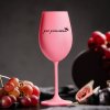 Růžová sklenička na víno 350ml - PRO PRINCEZNU