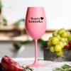 Růžová sklenička na víno 350ml - SUPER KÁMOŠKA