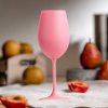 Růžová sklenička na víno 350ml - bez potisku
