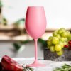 Růžová sklenička na víno 350ml - bez potisku