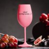 Růžová sklenička na víno 350ml - TEKUTÉ ANTIDEPRESIVUM