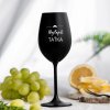 Černá sklenička na víno 350ml - NEJLEPŠÍ TAŤKA