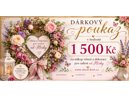 Dárkový poukaz v hodnotě 1500 Kč