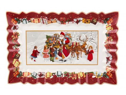 Obdélníková desingová mísa s motivem Santa Clause, 35 x 23 x 3.5 cm, kolekce Toy's Fantasy Villeroy & Boch 1