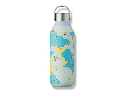 Sticlă termos Chilly's Bottles - Desert Camo green 500ml, ediția Studio/Series 2