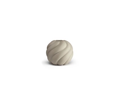 Vaza Twist Ball, 12 cm, nisip - COOEE