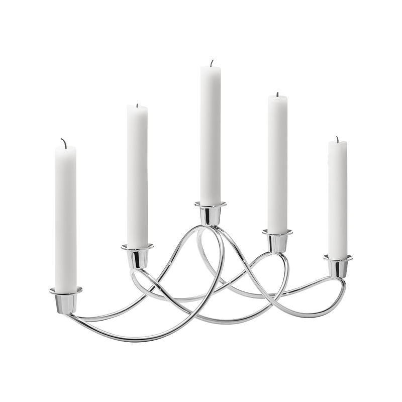 Sfeșnic Harmony pentru 5 lumânări, oțel inoxidabil - Georg Jensen