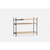 Raft regal "Tray", mărime joasă, 4 variante - Woud (Varianta rafturi din stejar deschis la culoare - 1 scurt, 2 lungi)