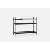 Raft regal "Tray", mărime joasă, 4 variante - Woud (Varianta rafturi din stejar deschis la culoare - 1 scurt, 2 lungi)