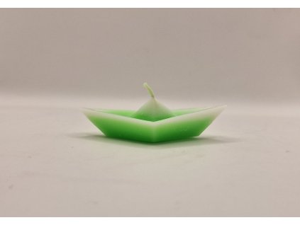 Vánoční plovoucí lodička ZELENÁ – tradiční svíčka (1 ks)