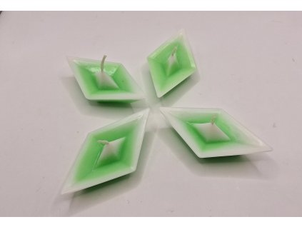 Vánoční plovoucí lodička ZELENÁ – tradiční svíčka (4 ks)