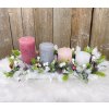 Adventní svícen - (4) barevný