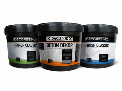 DECORESiNO BETON DEKOR sada na stěny na 6m2 polomatný vzhled