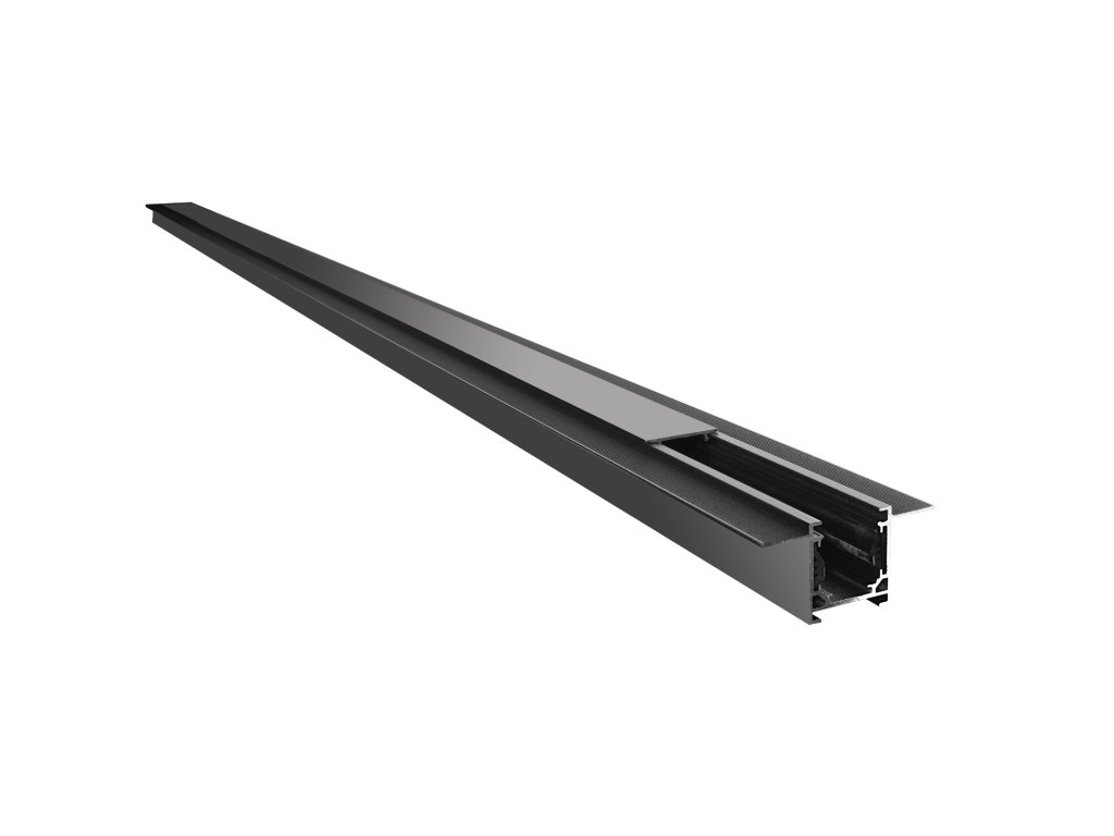 LL-16C Mini Magnetická zapustená magnetická lišta 100cm, čierna