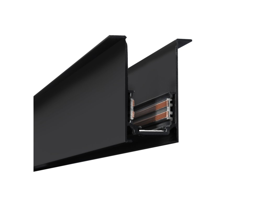 LL-20F magnetická lišta pod omietku, čierna, 100 cm