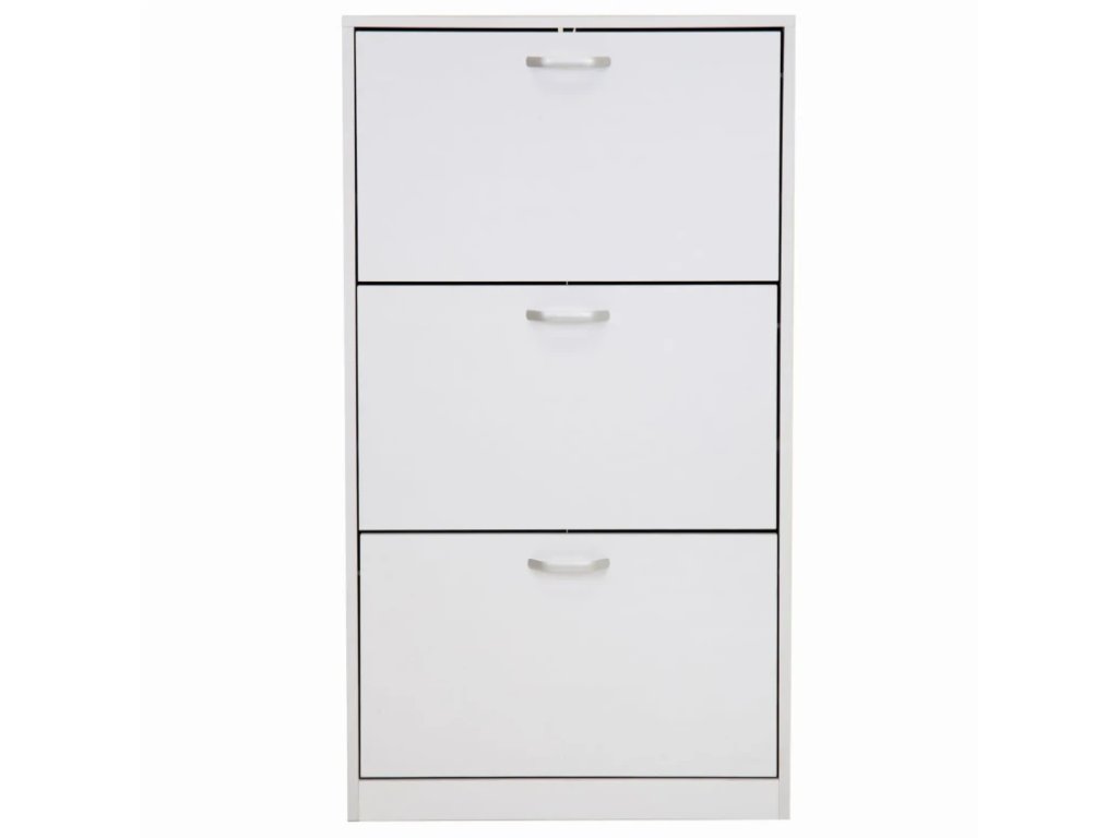 szafka na buty 3 komory biala produkt JUMI front