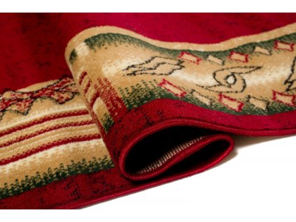 Kusový koberec C766A červený ATLAS PP (Rozmer 100x200)