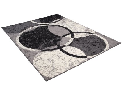 Kusový koberec K875A čierny CHEAP PP CRM (Rozmer 80x150)