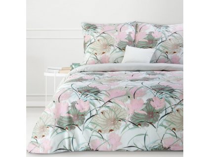 Bavlnená posteľná súprava s botanickou potlačou 160 cm x 200 cm viacfarebná 100 % bavlna