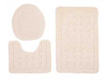 Koberec krémový  1039 1613 MONO 3PC (Rozmery 50x80)