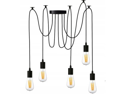 lampa sufitowa wiszaca pajak 5x e27 zyrandol led big