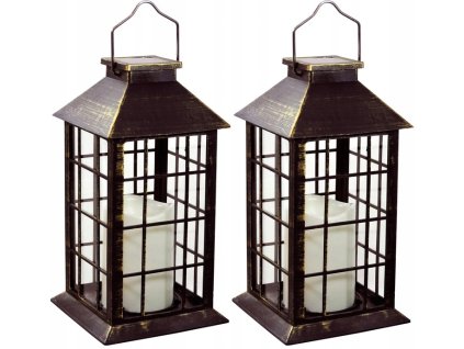 2x latarenka ogrodowa led solarna lampion latarnia znicz superled big