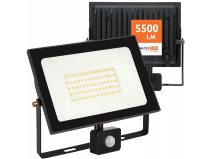 halogen naswietlacz lampa led 50w 5500 lm ip65 czujnik ruchu bialy zimny big