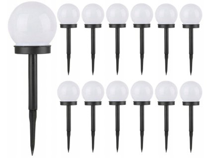 12x LED solárna lampa BALLO 10 cm