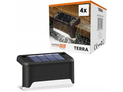 4x lampa solarna ogrodowa led na schody taras big