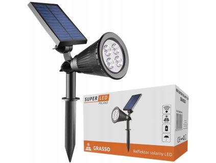 lampa solarna ogrodowa led reflektor wbijany big