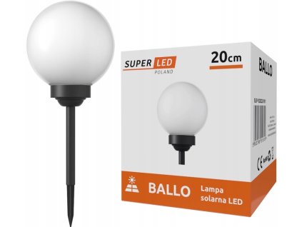 LED BALLO solárna lampa 20 cm