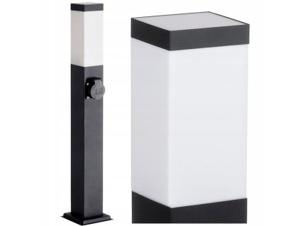 lampa ogrodowa slupek 65 cm e27 z gniazdem 230v big