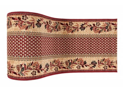 Koberec tmavo béžový/červený  7192B ATLAS PP (Rozmery šírka 120 cm)