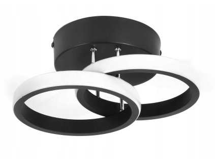 Okrúhla stropná lampa 18W čierna - neutrálna farba