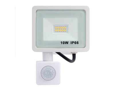 REFLEKTOR S POHYBOVÝM SENZOROM BIELY 10W STUDENÉ 6000K