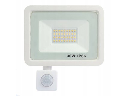SVETLOMET S POHYBOVÝM SNÍMAČOM BIELY 30W STUDENÝ