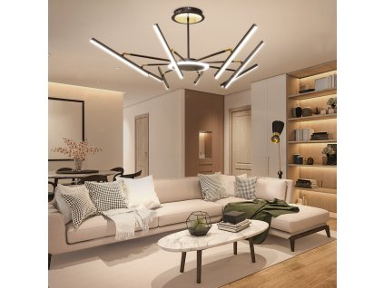 DEKORATÍVNA STROPNÁ LAMPITA 38W + DIAĽKOVÉ OVLÁDANIE - BRONZOVÁ - ZLATÁ DL-F07 FARO