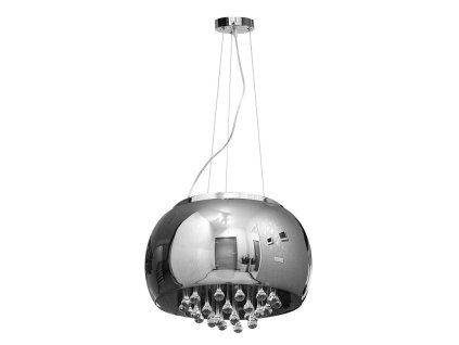 Sklenená lampa Oceľové kvapky vody 50 cm