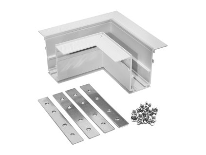 Rohový roh pre LL-20C zapustené magnetické lišty, biely