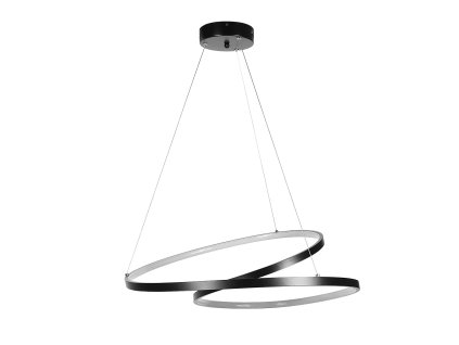 Ozdobné závesné svietidlo LED 60w čierne DL-J06 + Diaľkové ovládanie