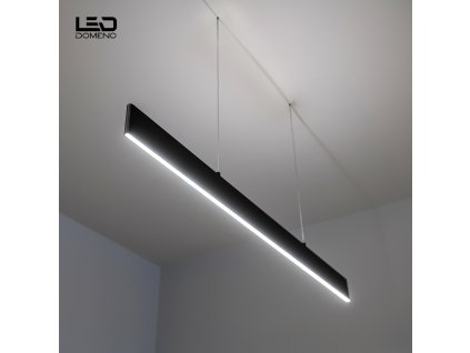 Úzka závesná lampa čierna 30W 3000K DDXZ001 RIO