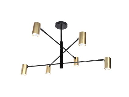 Lampa 6 x bodová GU10 DD-40 čierno-zlatá SIENA