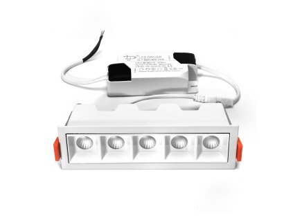 LED lineárne zápustné svietidlo 10W 4000K WHITE JDL-5T